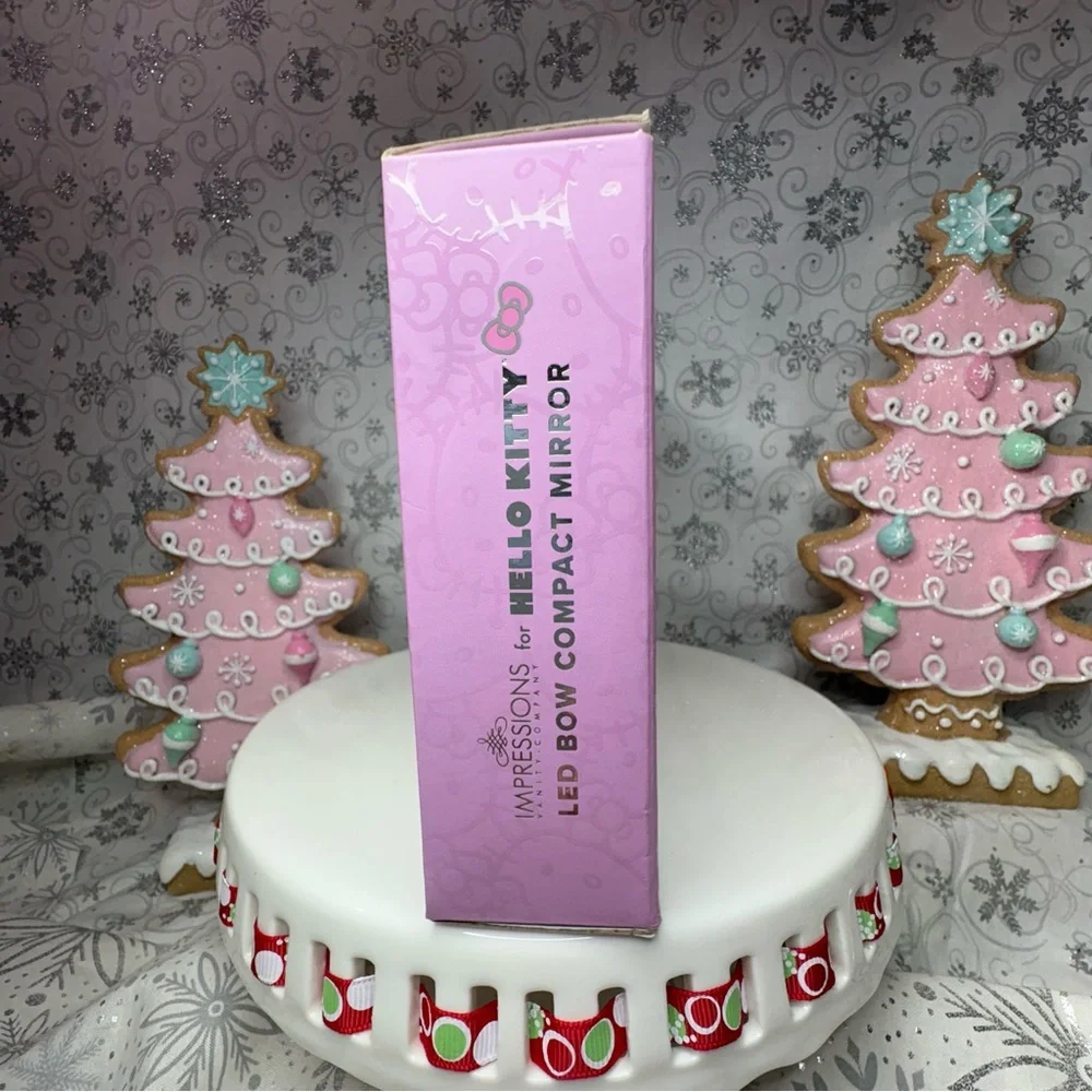 Impressions Sanrio Hello Kitty LED Pink Bow Compact Mirror Christmas Stocking